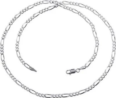 Produktbild von SILBERKETTEN STORE Figarokette 3,4mm - 925 Silber, Länge wählbar von 38-100cm - 38cm