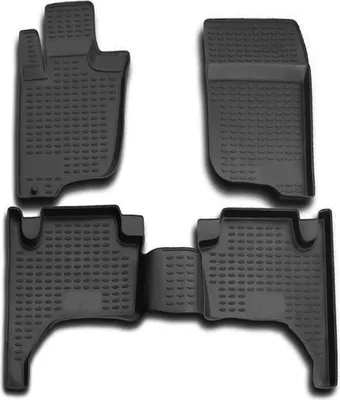 Zdjęcie produktu dla 2005-2015 Mitsubishi L200 dywaniki podłogowe TPE czarne 4 szt