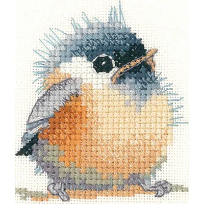 Obrázok produktu pre Súprava na vyšívanie krížikom Aida "Titmouse (A)", počítaný vzor, LFCD1001-A, 7x6cm