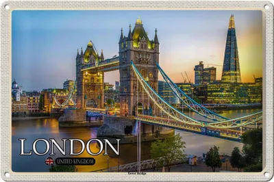 Produktbild von Blechschild Städte Tower Bridge London UK England 30x20cm