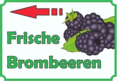 Produktbild von Verkaufsschild Schild Brombeeren links A6 (105x148mm)