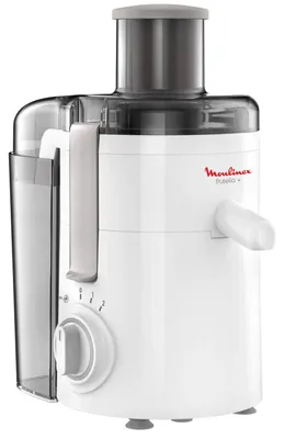 Produktbild von Moulinex JU3701, Zentrifugal-Entsafter, Weiß, 0,95 l, 6 cm, Verriegelungsgriffe, 1 Stück(e)