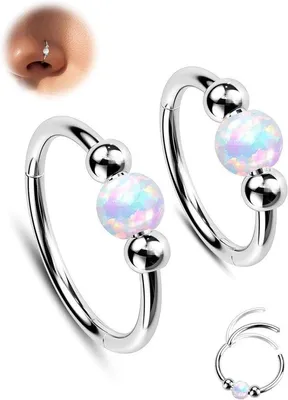Immagine prodotto di Orecchini in cartilagine, anelli per elica e naso - 2 pezzi - 6 mm, 7 mm, 8 mm, 9 mm, 10 mm