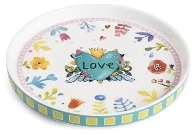 Productafbeelding van EGAN Serveerschaal "Love Turquoise", diameter 20 cm