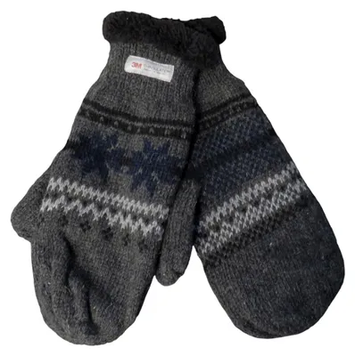 Produktbild von Gestrickter Fäustling  mit Norweger Muster Thinsulate für Herren