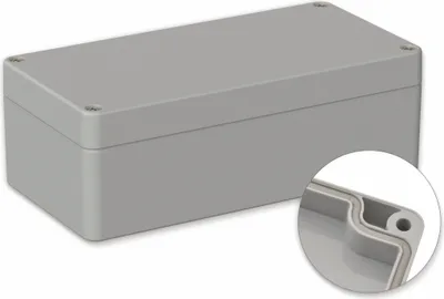 Produktbild von POLLIN, Polycarbonat Gehäuse, 160 x 80 x 55 mm, IP66, Lichtgrau
