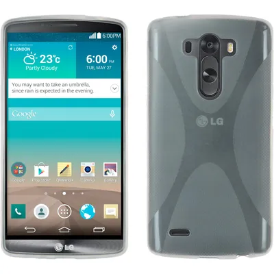 Produktbild von PhoneNatic Case kompatibel mit LG G3 - clear Silikon Hülle X-Style + 2 Schutzfolien