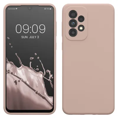 Produktbild von kwmobile Handyhülle für Samsung Galaxy A33 5G Hülle - Case Silikon - Kabelloses Laden - Schutzhülle Cover in Altrosa matt