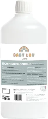 Produktbild von Kochsalzlösung 1 l - NaCl 0-9% - Hergestellt in Frankreich - Zur Reinigung der Nasenhöhlen - Nasenhygiene - Für die äußere Anwendung