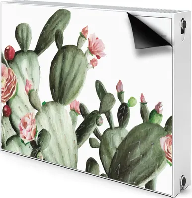 Produktbild von Magnet Heizkörperabdeckung Heizkörperverkleidung Verkleidung Abdeckung 90x60 cm - Kakteen