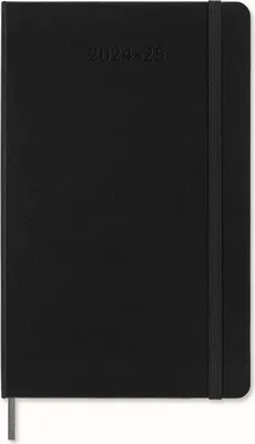 Produktbild von Moleskine 18 Monate Tagesnotizkalender 2024/2025, L/A5, Fester Einband, Schwarz