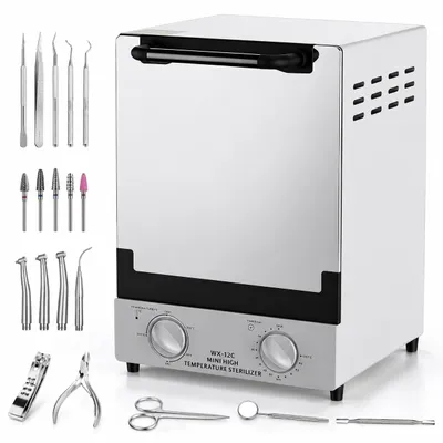 Heißluftsterilisator 12 L, 1000 W, 250 °C, Timer, Infrarot-Trockenheizung