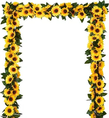 Produktbild von Künstliches Sonnenblumengirlanden-Set für Hochzeit und Heimdekoration