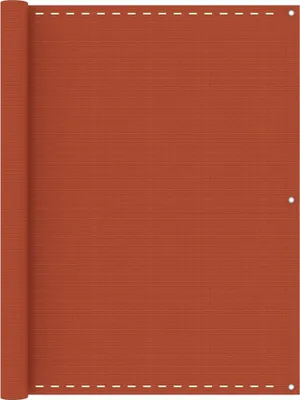 Image de The Living Store Brise-Vue Balcon Orange 120x500 cm HDPE