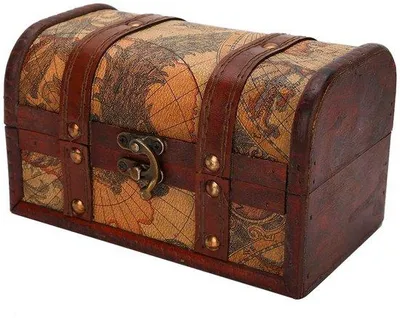 Obrázok produktu pre Starožitná drevená škatuľa – vintage dekoračná krabička – vonkajšie rozmery 18 x 10 x 10,5 cm – drevo – dekoratívna škatuľa – úložná krabička