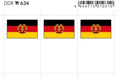 Produktbild von Lindner 634 Flaggen-Sticker: DDR