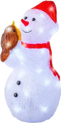 Productafbeelding van LED sneeuwpop l18b28h37 cm wit/k.wit Lumineo