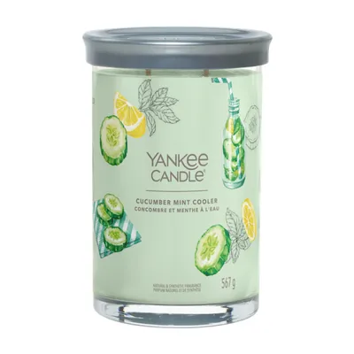 Obrázek produktu pro Yankee Candle - Cucumber Mint Cooler Signature Tumbler Candle ( okurková limonada s mátou ) - Vonná svíčka 567.0g