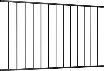 Produktbild von vidaXL Plotový panel z práškovanej ocele 1,7 x 1,25 m čierny