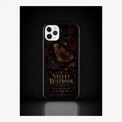 Productafbeelding van iPhone 11 Pro Max hoesje, telefoonhoesje, beschermhoesje, case met fluweelmotief – LUNØIR ©