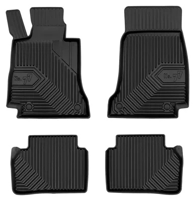 Image de Tapis de sol en caoutchouc pour Mercedes-Benz Klasa E S213 2016-2023 (break) – 4 pièces, noirs, sur mesure