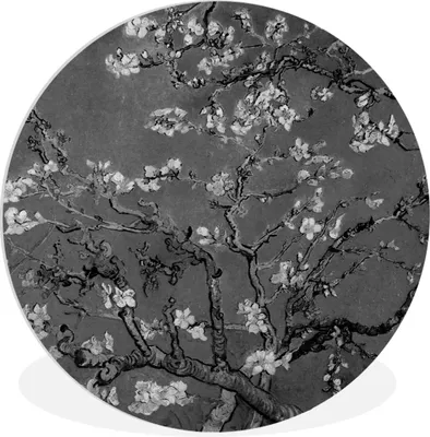 Produktbild von MuchoWow® Rundes Wandbild - Runde Bilder Mandelblüte - Vincent van Gogh Ø 90 cm Kreis Wanddekoration Kunststoff - Wandkreis - Wandschmuck - Wand-Kreis - Wohnzimmer - Bild - Runde - Wanddeko - Dibond - Kunstdrucke