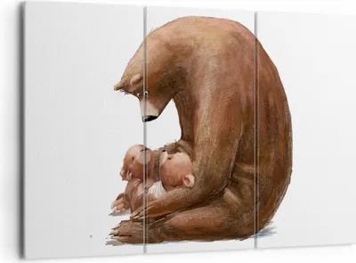 Produktbild von Bild auf Leinwand - Leinwandbild - 3 Teile - Bär Teddybären Kinder - 165x110cm - Wand Bild - Wanddeko - Wandbilder - Leinwanddruck - Bilder - Wanddekoration - Leinwand bilder - CE165x110-4732