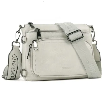 Produktbild von Damen Umhängetasche Klein, Vintage Schultertasche Crossbody Bag, mit Abnehmbarem Breitem Schultergurt, Handtasche Damen Klein