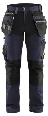 Produktbild von Blakläder Handwerker Arbeitshose mit Stretch 1599, Farbe:Dunkel Marineblau/Schwarz, Größe:C52