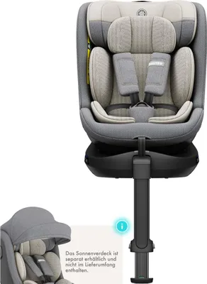 Produktbild von Daliya® BRAVO i-Size, 360° drehbarer Kindersitz, ISOFIX & Stützfuß, Mitwachsender Autokindersitz 0–12 Jahre (40–150 cm), atmungsaktiv, Kinderautositz