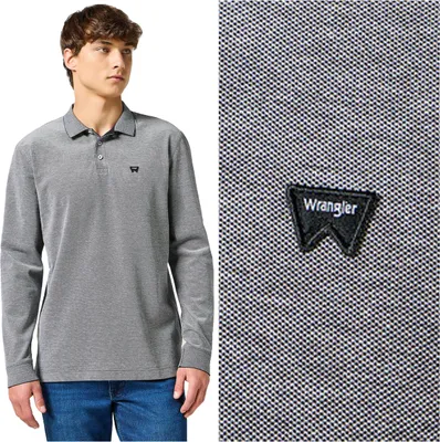 Immagine prodotto di WRANGLER uomo, polo LS REFINED POLO, S, grigio, polo, uomo,