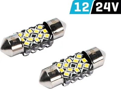 Image de VISION Festoon SV8.5 31 mm 12/24V 12x 2016 SMD LED bulb, CANBUS, blanc, 2 pcs.