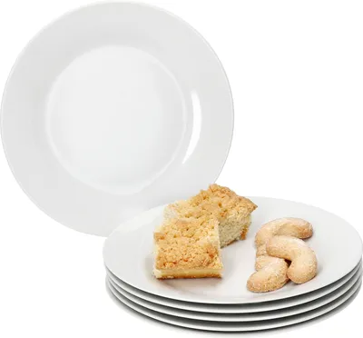 Produktbild von 6er Set Tommy Kuchenteller weiß Porzellan 6 Personen Dessertteller