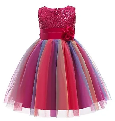 Imagen del producto de Vestido de princesa para niñas - Con lentejuelas y tul - Rosa