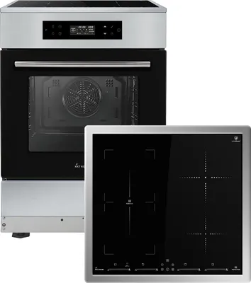 Produktbild von KKT KOLBE Standherd Herdset 60cm Einbaubackofen 58cm Induktionskochfeld Flexzonen Heißluft Automatik-Timer Wärmeschutzverglasung Kindersicherung Touchbedienung SH6313IND