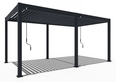 Produktbild von Weide Classic Pergola Aluminium 3x5,3m mit Lamellendach freistehend anthrazit
