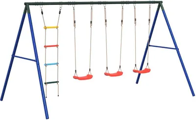 Produktbild von vidaXL Schaukel-Set mit Schaukelsitzen und Strickleiter