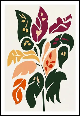 Produktbild von Plakat 61x91,5cm Blumenpflanze Minimalistisch, Innenräume Skandinavischer Stil, Boho