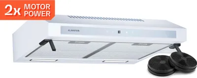 Zdjęcie produktu dla KlarsteinOkap kuchenny Purista Force, kompaktowy, 384,8 m³/h, klasa efektywności energetycznej C, technologia podwójnego silnika