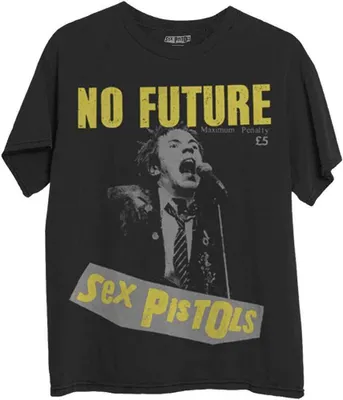 Image de Pistols - T-shirt "No Future" pour homme/femme unie RO4013 (M) (Noir)