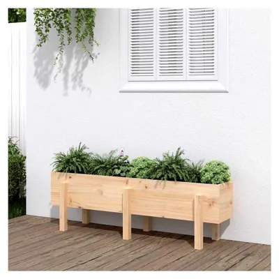 Produktbild von Hochbeet 121x30x38 cm aus massivem Kiefernholz