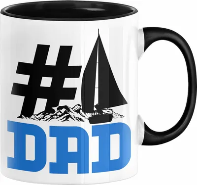 Produktbild von Segler Nummer 1 Dad Vater Tasse Geschenk Segeln Papa Geschenkidee Bester Papa Der Welt Vatertag Lustige Geschenkidee (Schwarz)