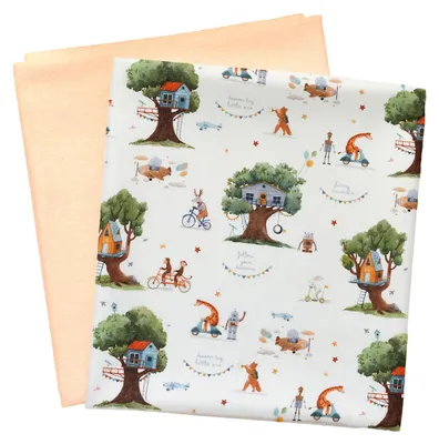 Produktbild von Stoffpaket Kinder 0,5x1,5m Jersey + 0,5x0,7m Bündchen Nähpaket Kinderkleidung