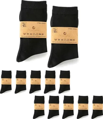 Produktbild von Vivi Idee® 36 Paar Premium Bambus Business Socken, schwarze Strümpfe Anzugsocken, Damen und Herren, anti Schweiß, atmungsaktive (47-50, Schwarz)