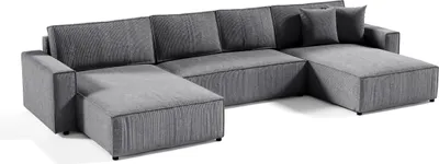 Produktbild von Intenso Ecksofa mit Schlaffunktion Poso U, Dunkelgrau