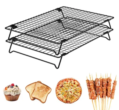Obrázek produktu pro Stohovatelné chladicí mřížky – 2 kusy, rozměry 34 x 24 x 6 cm
