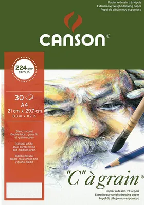 Produktbild von CANSON Zeichenpapierblock "C" à grain DIN A4 224 g/qm 30 Blatt