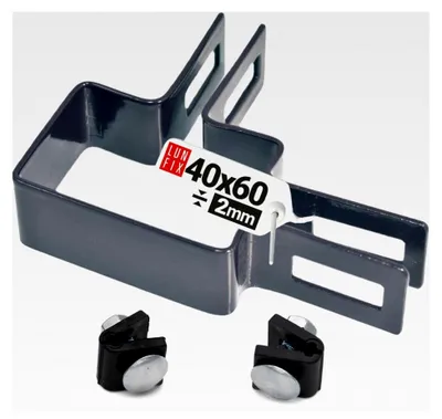Produktbild von Eckschelle 90 Grad für 40 x 60 mm Pfosten in Graphit