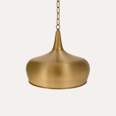 Produktbild von KEYHOMESTORE | Industrieller Glocken-Kronleuchter aus goldenem Metall, Ø 45 cm