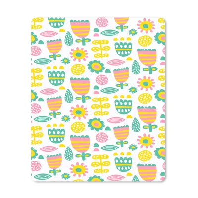 Produktbild von MuchoWow® Mauspad Mousepad Skandinavisch - Blumen - Frühling - Muster 30x40 cm - Mousepads - Maus Mat - Pad - Mausunterlage - Mausmatten